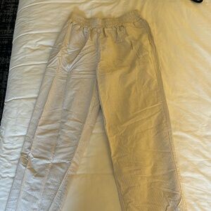 Djerf Avenue Cream Striped Pants